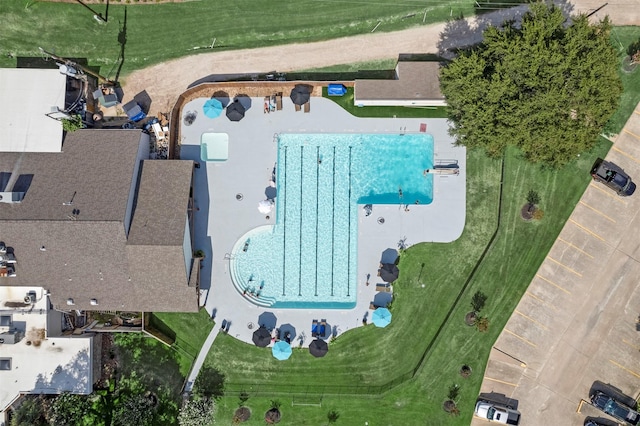 7238 N Hearthstone Green Dr, Houston, TX 77095 - aerial view of a pool