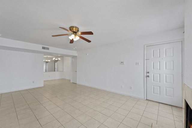 6606 De Moss Dr Unit 1406, Houston, TX 77074 - spare room with a ceiling fan and a chandelier