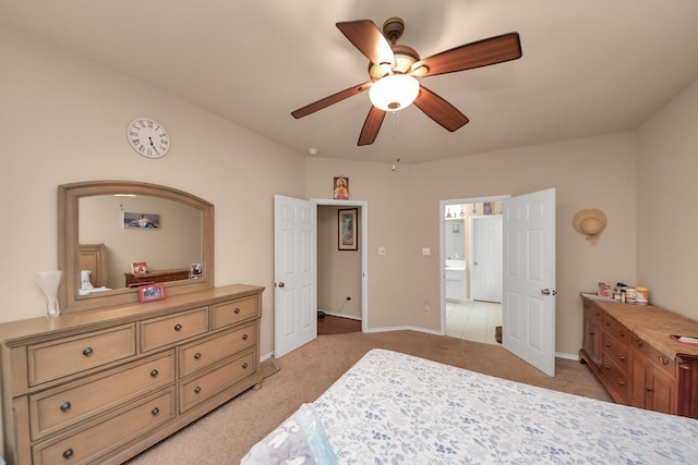 20310 Port Bishop Ln, Richmond, TX 77407 - bedroom with light colored carpet and a ceiling fan