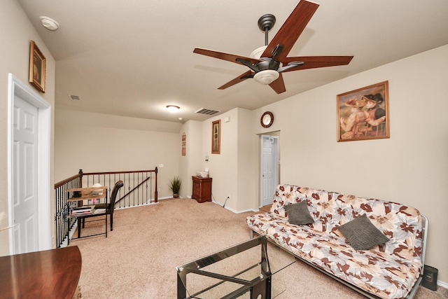 20310 Port Bishop Ln, Richmond, TX 77407 - carpeted living area with a ceiling fan and baseboards