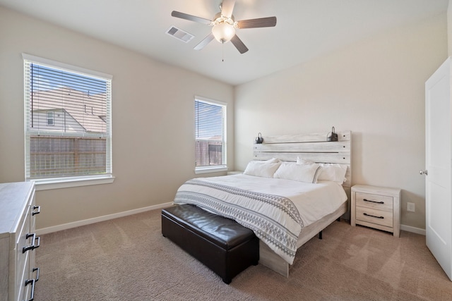 31230 Pinebrook Falls Ln SE, Hockley, TX 77447 - bedroom featuring light carpet and a ceiling fan