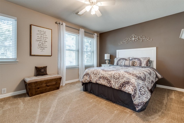 11823 Solon Springs Dr, Tomball, TX 77375 - bedroom featuring carpet and ceiling fan