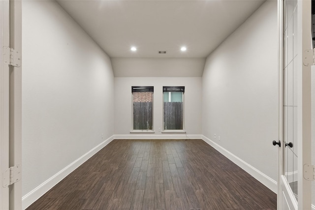 23411 Reynolds Pond Dr, New Caney, TX 77357 - spare room featuring dark wood-type flooring and recessed lighting
