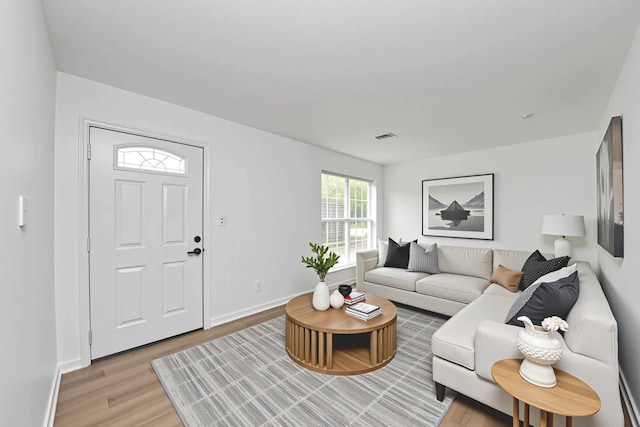 9250 Wiloak St, Houston, TX 77028 - living room featuring light wood finished floors and baseboards