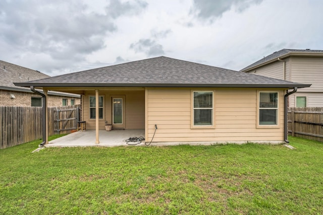 6328 Dorothy Muree Dr, Temple, TX 76502 - rear view of house with a patio, a fenced backyard, and roof with shingles
