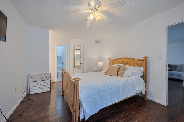 1505 Ward Rd Unit 118, Baytown, TX 77520 - bedroom with wood finished floors, a textured ceiling, and ceiling fan