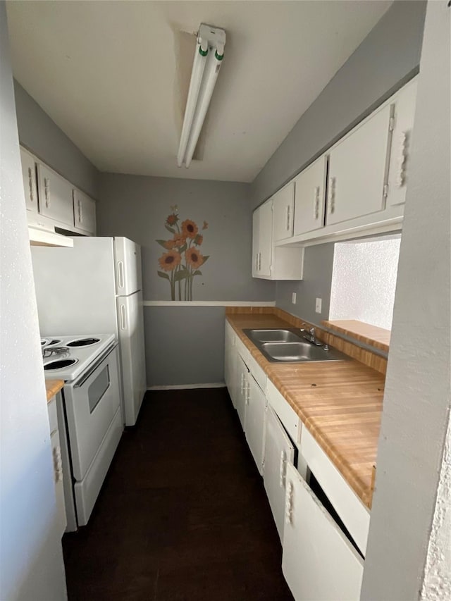 7200 Clarewood Dr Unit 10, Houston, TX 77036 - kitchen with white range with electric cooktop, white cabinetry, and under cabinet range hood