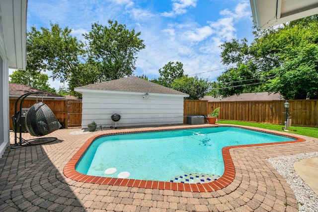 5422 Jason St, Houston, TX 77096 - view of pool featuring a fenced backyard and a patio