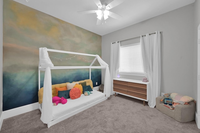 31276 New Forest Park Ln, Spring, TX 77386 - bedroom with carpet and ceiling fan