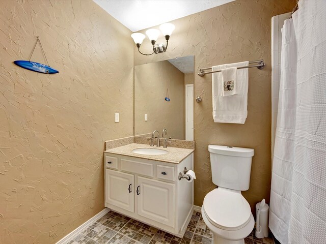 3219 Almond Creek Dr, Houston, TX 77059 - full bathroom featuring vanity, a textured wall, and a shower with shower curtain