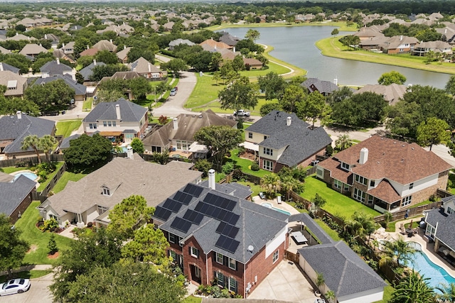1155 Rustling Wind Ln, League City, TX 77573 - aerial view of residential area with a nearby body of water
