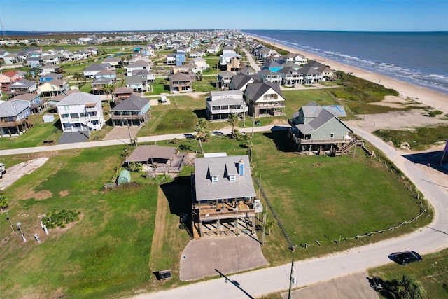 862 Gregory Ln, Port Bolivar, TX 77650 - aerial view of property and surrounding area featuring unending shoreline and nearby suburban area