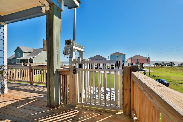 862 Gregory Ln, Port Bolivar, TX 77650 - view of wooden terrace
