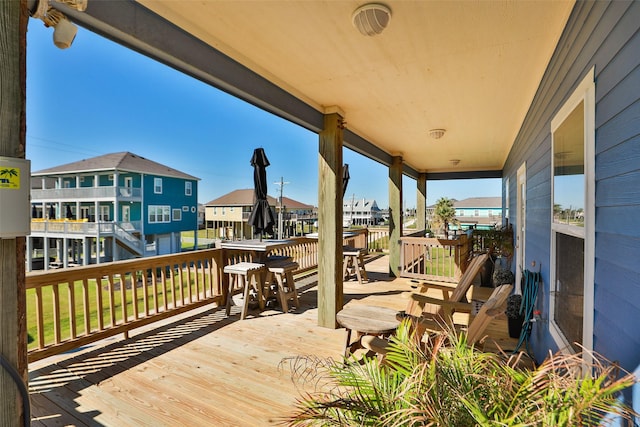 862 Gregory Ln, Port Bolivar, TX 77650 - deck featuring a residential view