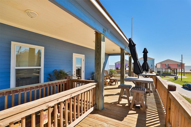 862 Gregory Ln, Port Bolivar, TX 77650 - view of wooden terrace