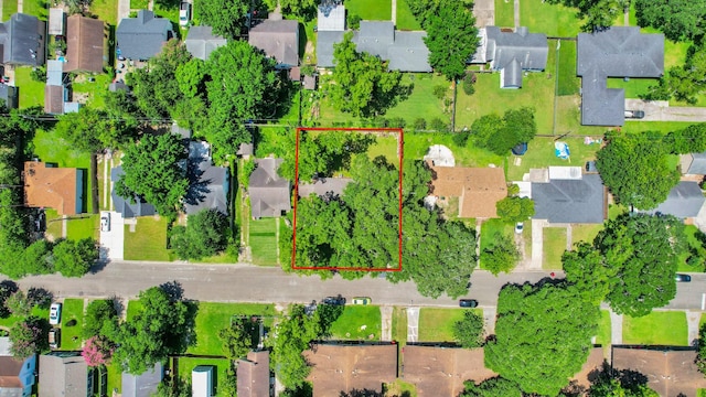 418 Forrest St, Baytown, TX 77520 - aerial view of residential area featuring property boundaries highlighted