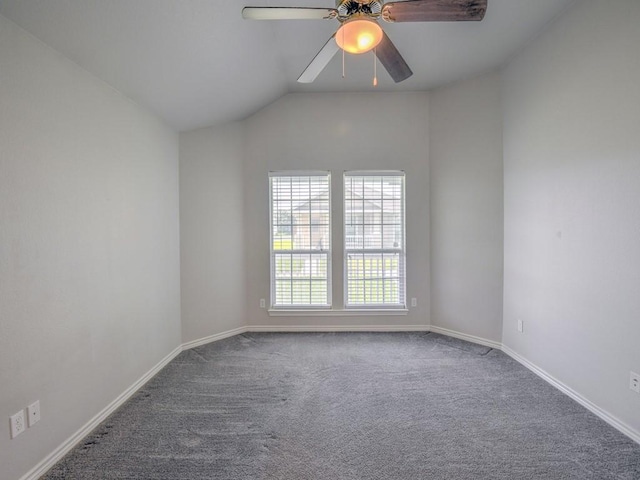 3635 W L Breeding Dr, Corpus Christi, TX 78414 - carpeted empty room featuring ceiling fan and lofted ceiling