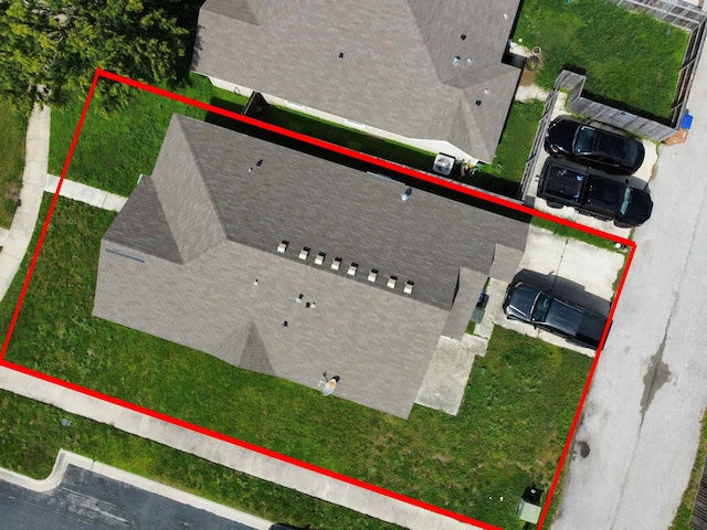 3635 W L Breeding Dr, Corpus Christi, TX 78414 - aerial view of property and surrounding area with property parcel outlined