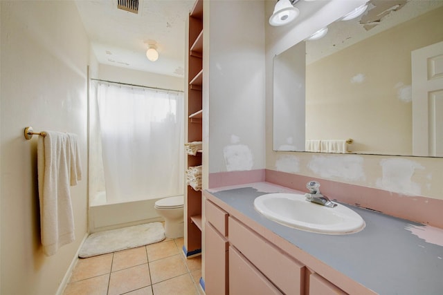 5651 Pine St, Houston, TX 77081 - full bathroom with vanity, tile patterned flooring, and shower / tub combo