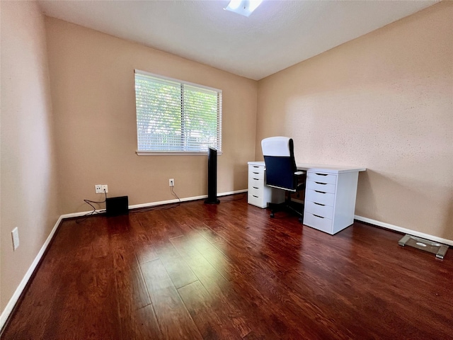 18738 Shannon Glen Ln, Houston, TX 77084 - unfurnished office featuring dark wood-type flooring and baseboards