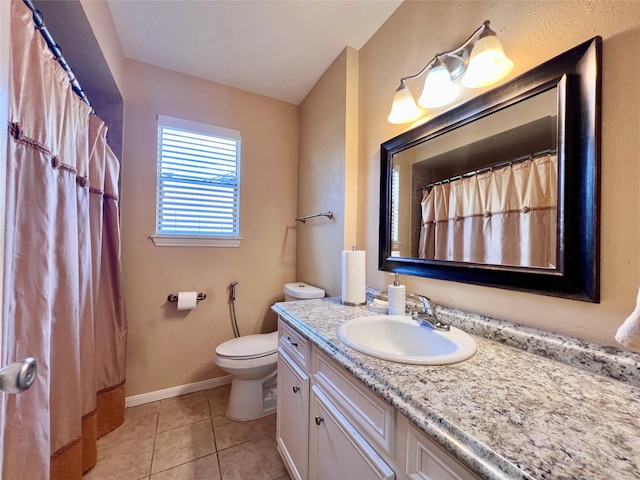 18738 Shannon Glen Ln, Houston, TX 77084 - full bathroom with vanity, tile patterned flooring, and a shower with curtain