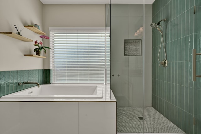 28006 Everett Knolls Dr, Katy, TX 77494 - bathroom with a stall shower and a bath