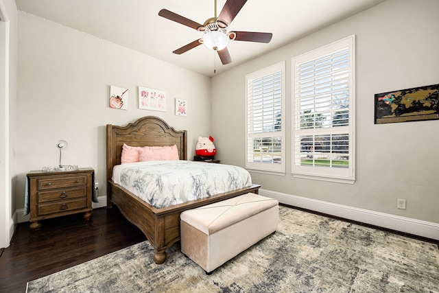 17023 Sweet Bay Ct, Conroe, TX 77385 - bedroom featuring wood finished floors and a ceiling fan
