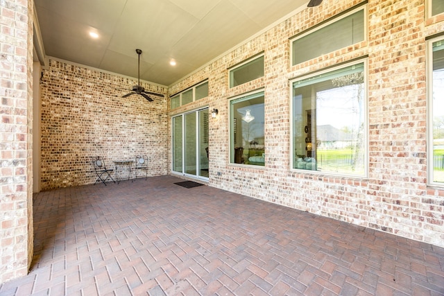 17023 Sweet Bay Ct, Conroe, TX 77385 - view of patio / terrace with a ceiling fan