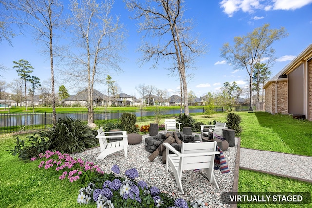 17023 Sweet Bay Ct, Conroe, TX 77385 - view of yard with a water view and a residential view