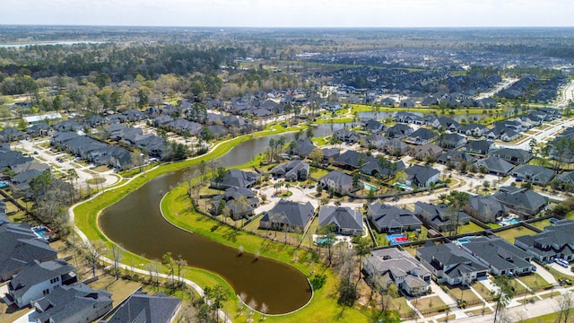 17023 Sweet Bay Ct, Conroe, TX 77385 - aerial overview of property's location featuring nearby suburban area and a large body of water