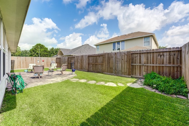 17906 Keenan Cv, Houston, TX 77084 - fenced backyard featuring a patio