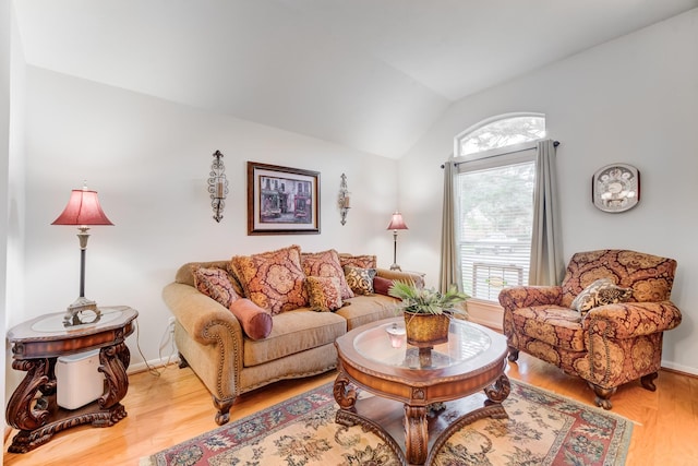 17906 Keenan Cv, Houston, TX 77084 - living room with lofted ceiling and light wood-style flooring