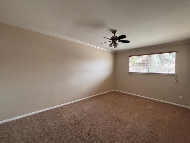 2219 Triway Ln Unit 240, Houston, TX 77043 - carpeted empty room with ornamental molding and ceiling fan