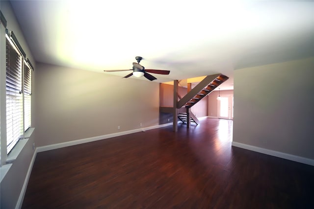 2219 Triway Ln Unit 240, Houston, TX 77043 - unfurnished living room with wood finished floors and a ceiling fan