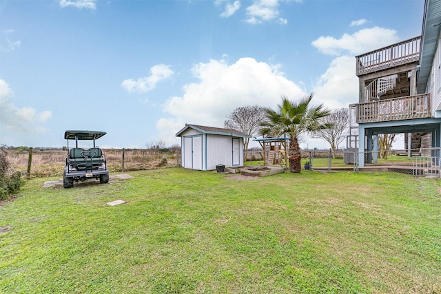 4023 Spanish Main Blvd, Galveston, TX 77554 - view of yard featuring a shed and a detached carport