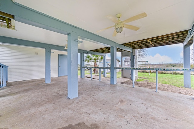 4023 Spanish Main Blvd, Galveston, TX 77554 - view of patio with ceiling fan