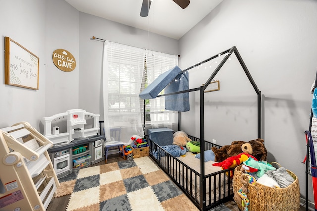 3015 Crescent Oaks Park Ln, Spring, TX 77386 - rec room featuring ceiling fan and wood finished floors