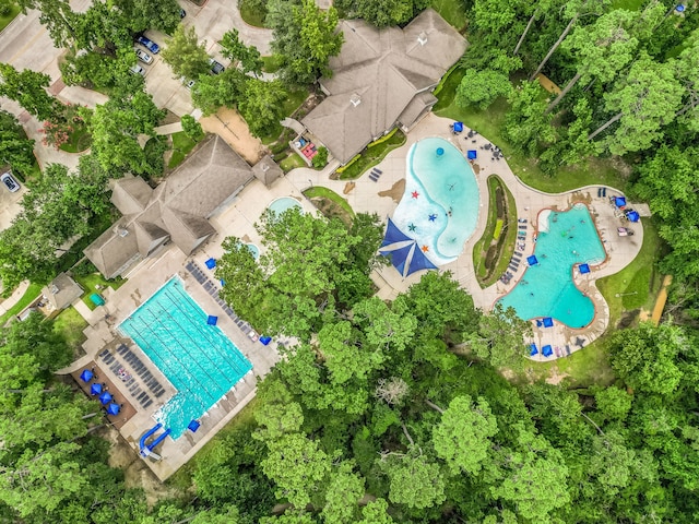 3015 Crescent Oaks Park Ln, Spring, TX 77386 - drone / aerial view of a pool area