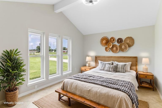 500 E Main St, Clute, TX 77531 - bedroom with light tile patterned floors and baseboards