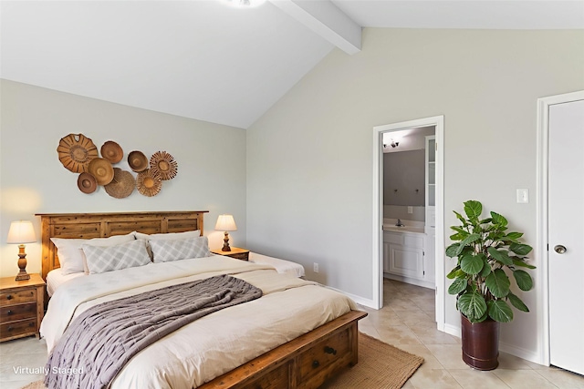 500 E Main St, Clute, TX 77531 - bedroom with light tile patterned floors and connected bathroom