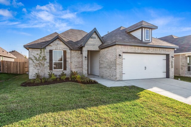 1418 Lake Ridge Dr, Brenham, TX 77833 - view of front of house with a garage, driveway, and brick siding