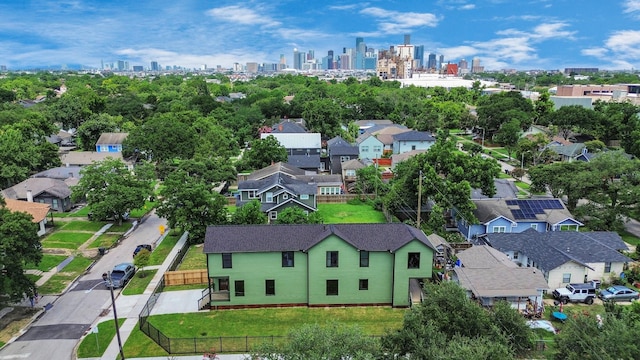 4541 Walker St, Houston, TX 77023 - aerial view of residential area featuring skyline
