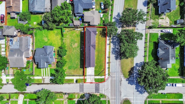 4541 Walker St, Houston, TX 77023 - aerial perspective of suburban area with property boundaries highlighted