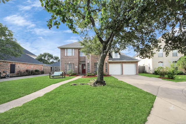 2613 Broussard Ct, Seabrook, TX 77586 - traditional-style home featuring concrete driveway, brick siding, and roof with shingles