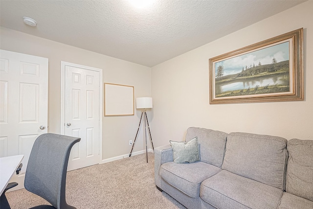 2335 Village Leaf Dr, Spring, TX 77386 - carpeted office featuring baseboards and a textured ceiling