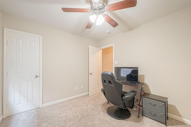 2335 Village Leaf Dr, Spring, TX 77386 - office space featuring carpet and a ceiling fan