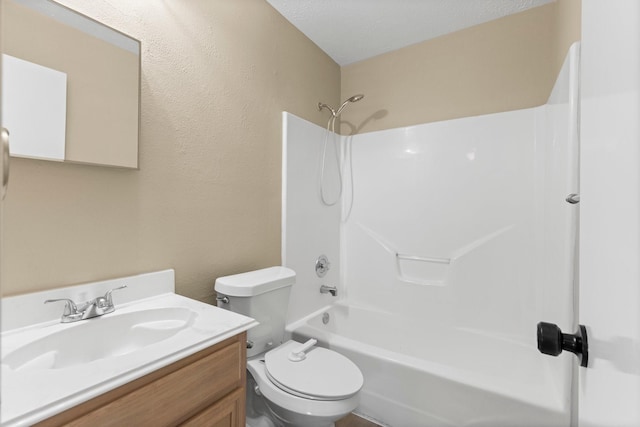 29222 Waltham St, Spring, TX 77386 - full bathroom with vanity,  shower combination, and a textured wall