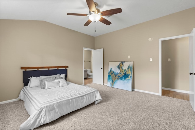 29222 Waltham St, Spring, TX 77386 - carpeted bedroom featuring vaulted ceiling and ceiling fan