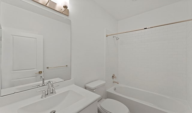 21230 Blue Bluff Dr, Cypress, TX 77433 - bathroom featuring vanity and shower / washtub combination