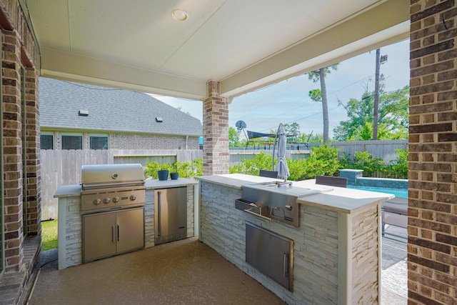 17010 Harpers Way, Conroe, TX 77385 - fenced backyard featuring area for grilling and a sink
